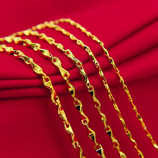 pendant necklaces pure yellow gold color for women link chain necklace collier choker wedding bridal jewelry accessories bijoux, Silver
pendant necklaces pure yellow gold color for women link chain necklace collier choker wedding bridal jewelry accessories bijoux, Silver
