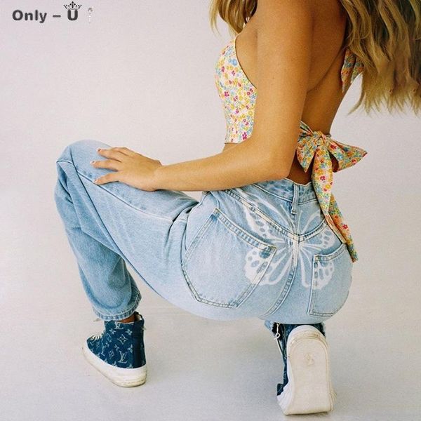 women's pants & capris 2021 winter trend high waist butterfly straight tube wide leg fashion versatile casual jeans for women, Black;white
women's pants & capris 2021 winter trend high waist butterfly straight tube wide leg fashion versatile casual jeans for women, Black;white
