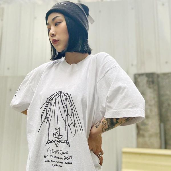 men's t-shirts travis scocactus jack portrait and letter logo print tee oversized t-shirt streetwear hip hop women, White;black
men's t-shirts travis scocactus jack portrait and letter logo print tee oversized t-shirt streetwear hip hop women, White;black