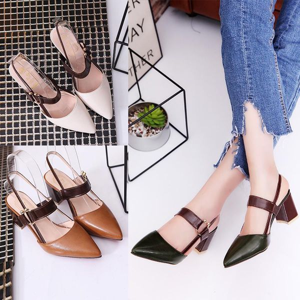 sandals 2021 summer hollow coarse high-heeled shallow mouth pointed baotou shoes women female party high heels large size, Black
sandals 2021 summer hollow coarse high-heeled shallow mouth pointed baotou shoes women female party high heels large size, Black