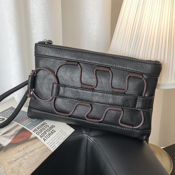 wallet personality fashion trend wrist bag men's and women's small street leather mobile phone hand hold business handbag, Red;black
wallet personality fashion trend wrist bag men's and women's small street leather mobile phone hand hold business handbag, Red;black