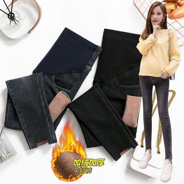 winter thick warm plus velvet denim maternity skinny jeans adjustable belly pants clothes for pregnant women pregnancy trousers bottoms, White
winter thick warm plus velvet denim maternity skinny jeans adjustable belly pants clothes for pregnant women pregnancy trousers bottoms, White
