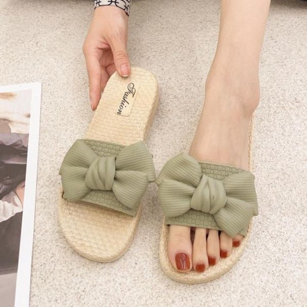 slippers women's bowknot weaving women sandals one word tape light outside indoor ladies flip-flops sweet flat heel slides shoes, Black
slippers women's bowknot weaving women sandals one word tape light outside indoor ladies flip-flops sweet flat heel slides shoes, Black