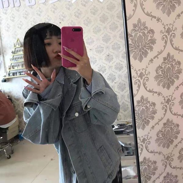 women's jackets denim jacket, outdoor clothing, vintage, harajuku, retro, urban, fashionable, hong kong style, elegant tunic, ins, casu, Black;brown
women's jackets denim jacket, outdoor clothing, vintage, harajuku, retro, urban, fashionable, hong kong style, elegant tunic, ins, casu, Black;brown