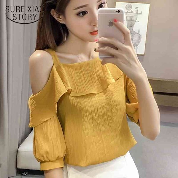 spring fashion style solid shirts short sleeved blouses ruffles casual women clothing d546 30 210415, White
spring fashion style solid shirts short sleeved blouses ruffles casual women clothing d546 30 210415, White