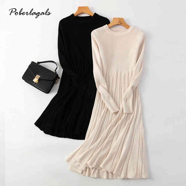 elegant ol slim long sweater big swing dress women thick knit autumn winter female slim a-line basic casual 210420, White;black
elegant ol slim long sweater big swing dress women thick knit autumn winter female slim a-line basic casual 210420, White;black