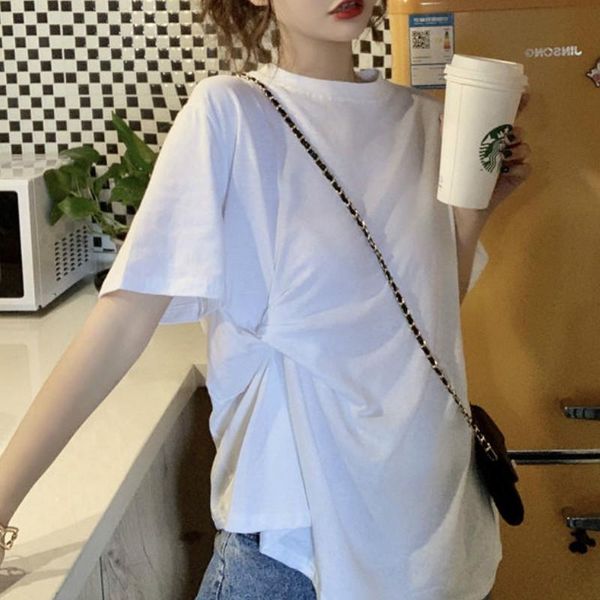 women's t-shirt s-xxl summer knotted tie front tee women t shirt casual tanks camis o neck short sleeve solid harajuku tees, White
women's t-shirt s-xxl summer knotted tie front tee women t shirt casual tanks camis o neck short sleeve solid harajuku tees, White
