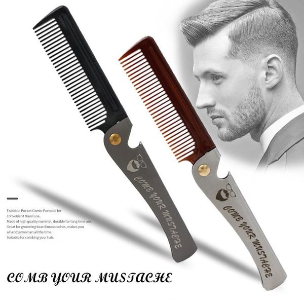 hair brushes 1 pcs men folding pocket comb knife shape pp teeth detangling beard metal handle foldable combing facial mustache, Silver
hair brushes 1 pcs men folding pocket comb knife shape pp teeth detangling beard metal handle foldable combing facial mustache, Silver