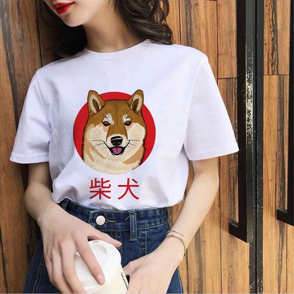 women's t-shirt kawaii japanese shiba inu eating ramen 2021 women simple t-shirts summer outfit graphic tee streetwear, White
women's t-shirt kawaii japanese shiba inu eating ramen 2021 women simple t-shirts summer outfit graphic tee streetwear, White