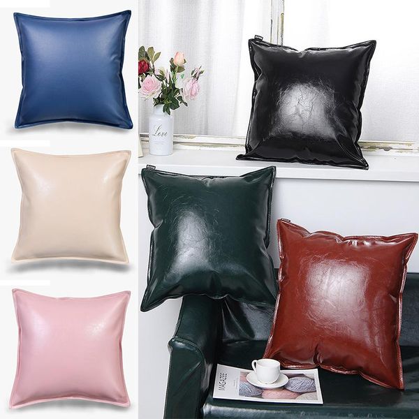 pillow case pu leather waterproof cushion cover luxury solid color pillowcase car seat home sofa bed decoration 45x45cm
pillow case pu leather waterproof cushion cover luxury solid color pillowcase car seat home sofa bed decoration 45x45cm