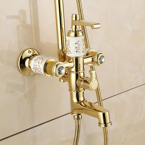 european gold bathroom accessories retro ceramic hand shower faucet solid brass polished rotating set sets
european gold bathroom accessories retro ceramic hand shower faucet solid brass polished rotating set sets