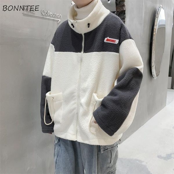 men jackets winter lambswool warm patchwork drawstring outwear male stand collar simple korean preppy style ulzzang panelled ins men's, Black;brown
men jackets winter lambswool warm patchwork drawstring outwear male stand collar simple korean preppy style ulzzang panelled ins men's, Black;brown