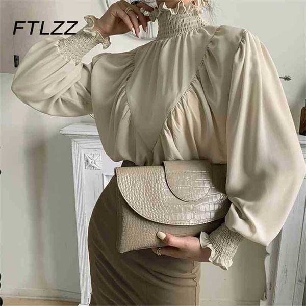 elegant women lantern sleeve blouse spring autumn ruffles turtleneck shirts ladies korean loose blouses fall 210525, White
elegant women lantern sleeve blouse spring autumn ruffles turtleneck shirts ladies korean loose blouses fall 210525, White