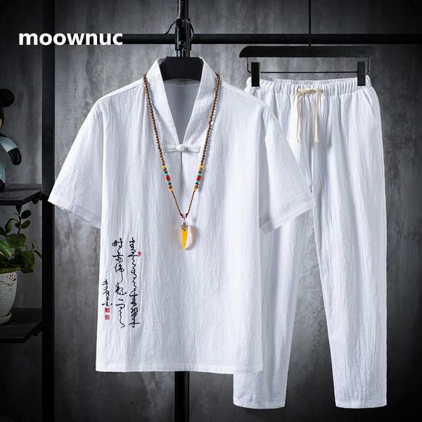 men's tracksuits (shirt + trousers) summer cotton and linen men shirts embroidery short sleeve size -5xl tz019, Gray
men's tracksuits (shirt + trousers) summer cotton and linen men shirts embroidery short sleeve size -5xl tz019, Gray