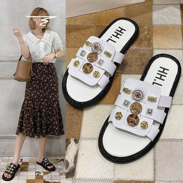 summer women slippers 2021 crystal studded flat sandals platform peep toe flip flops fashion punk outdoor ladies shoes, Black
summer women slippers 2021 crystal studded flat sandals platform peep toe flip flops fashion punk outdoor ladies shoes, Black
