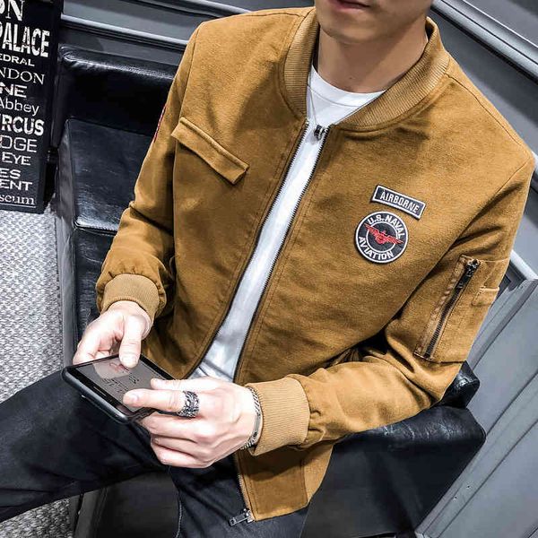 Fashion Jacket Men's Autumn and Winter Stand Collar Handsome Flying Suit Casual Baseball, Khaki
Fashion Jacket Men's Autumn and Winter Stand Collar Handsome Flying Suit Casual Baseball, Khaki