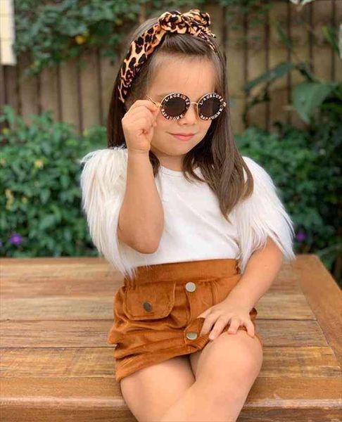 toddler kid girls 2pcs fashion outfits feather sleeve round neck brown buttons skirt clothes sets 2 8years, White
toddler kid girls 2pcs fashion outfits feather sleeve round neck brown buttons skirt clothes sets 2 8years, White