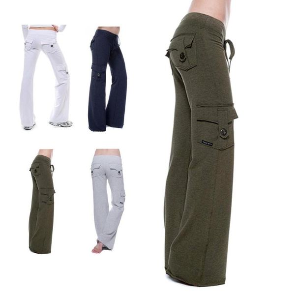 women's pants & capris high waist comfortable flexible and easy to stretch women solid color elastic button pocket loose sports trouse, Black;white
women's pants & capris high waist comfortable flexible and easy to stretch women solid color elastic button pocket loose sports trouse, Black;white