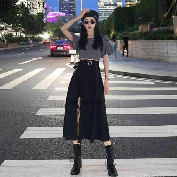 werueruyu skirt women summer split skirt ladies office high waisted casual skirt wrapped fashion 210608, Black
werueruyu skirt women summer split skirt ladies office high waisted casual skirt wrapped fashion 210608, Black