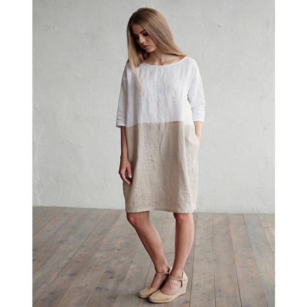 casual dresses dress women patchwork color cotton o-neck 2021 fashion pockets oversize elegant loose streetwear lady vestidos, Black;gray
casual dresses dress women patchwork color cotton o-neck 2021 fashion pockets oversize elegant loose streetwear lady vestidos, Black;gray