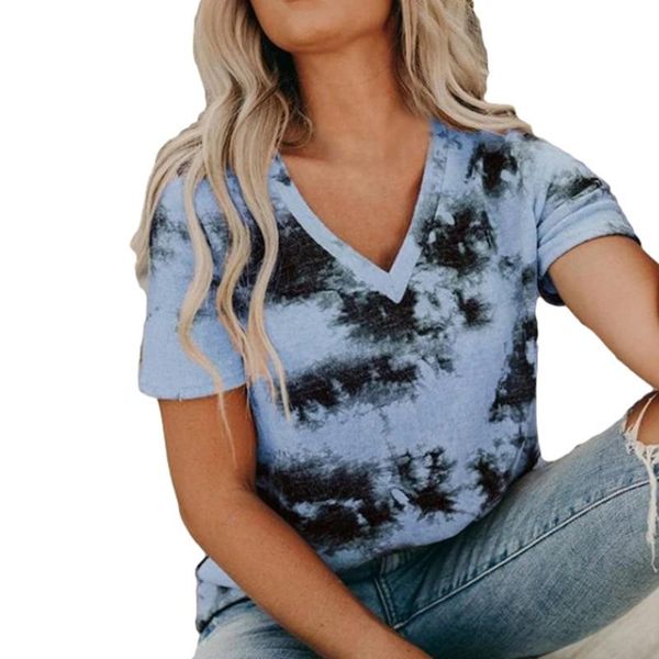 women's t-shirt summer t shirt women tie dye printed short sleeve 2021 streetwear hip hop style v-neck shirts casual loose tee, White
women's t-shirt summer t shirt women tie dye printed short sleeve 2021 streetwear hip hop style v-neck shirts casual loose tee, White