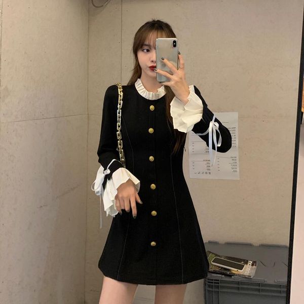 casual dresses size womens hepburn wind dress female fall fat mm long sleeve black show thin waist temperament the a-line, Black;gray
casual dresses size womens hepburn wind dress female fall fat mm long sleeve black show thin waist temperament the a-line, Black;gray