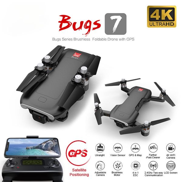 2020 new bugs b7 drone 4k gps 5g wifi rc quadcopter brushless motor vision positioning flight 25 minutes rc distance 300m drones
2020 new bugs b7 drone 4k gps 5g wifi rc quadcopter brushless motor vision positioning flight 25 minutes rc distance 300m drones
