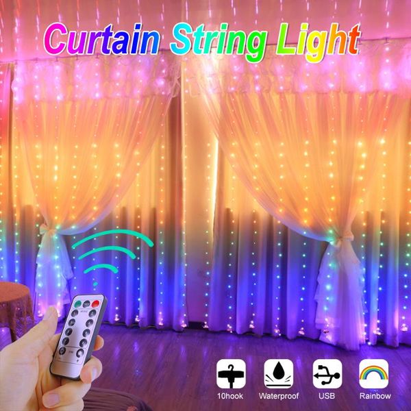 strings 3x3m rainbow string lights curtain for room decor wall garland waterproof usb led fairy light night lamp home window
strings 3x3m rainbow string lights curtain for room decor wall garland waterproof usb led fairy light night lamp home window