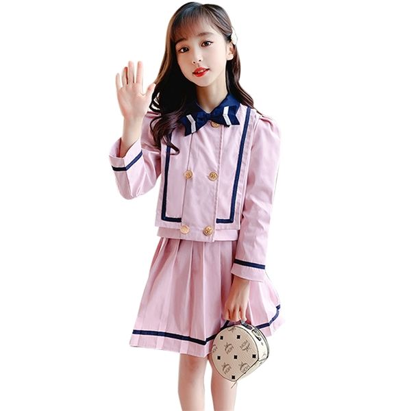children clothes patchwork girls clothing jacket + skirt kids casual style costumes for 6 8 10 12 14 210528, White
children clothes patchwork girls clothing jacket + skirt kids casual style costumes for 6 8 10 12 14 210528, White