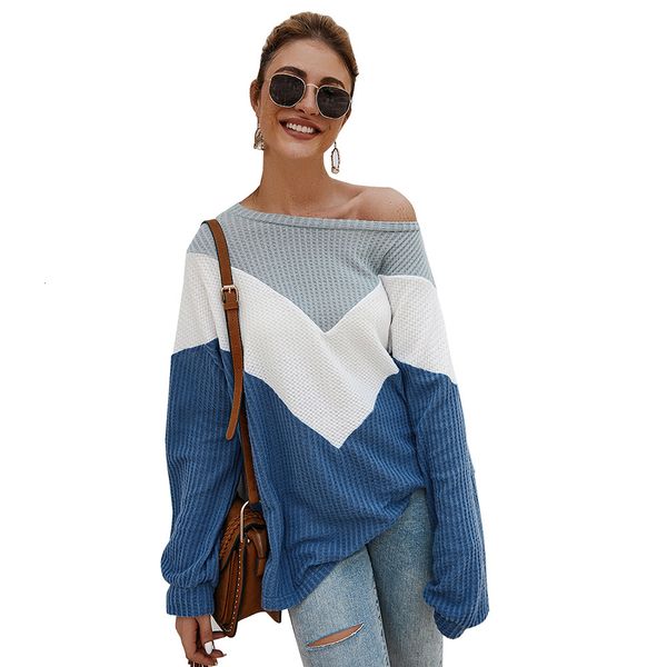 sweaters autumn women's knitted and winter harajuku round neck long sleeve stitching sweater, White;black
sweaters autumn women's knitted and winter harajuku round neck long sleeve stitching sweater, White;black