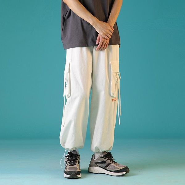 men's pants men calf-length leisure elastic waist multi-pockets spring and autumn ins mens cargo trousers harajuku streetwear loose, Black
men's pants men calf-length leisure elastic waist multi-pockets spring and autumn ins mens cargo trousers harajuku streetwear loose, Black
