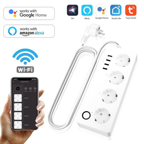 smart power plugs universal strip wifi/ voice control 4 usb plug eu outlet works with alexa google home asssiatant tuya smarthome
smart power plugs universal strip wifi/ voice control 4 usb plug eu outlet works with alexa google home asssiatant tuya smarthome