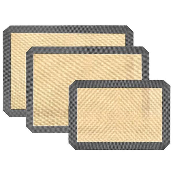 silicone baking mats - nonstick large mat set of sheets extra thick reusable bakeware for cookies rolling pins & pastry boards
silicone baking mats - nonstick large mat set of sheets extra thick reusable bakeware for cookies rolling pins & pastry boards