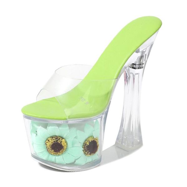 slippers transparent clear pvc sandals women super high heel platform summer crystal flowers decor party wedding shoes for lady, Black
slippers transparent clear pvc sandals women super high heel platform summer crystal flowers decor party wedding shoes for lady, Black