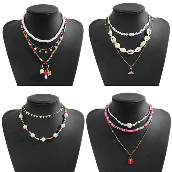 pendant necklaces 1 set bohemian multi-layer neckaces for women girls boho trendy classic style star shell collar choker necklace jewelry, Silver
pendant necklaces 1 set bohemian multi-layer neckaces for women girls boho trendy classic style star shell collar choker necklace jewelry, Silver