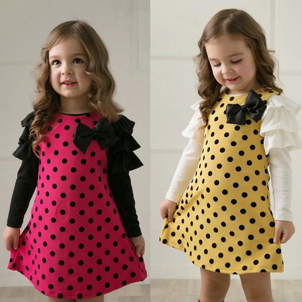 girl's dresses spring & autumn girls casual toddler kids baby dot bow princess cotton sundress outfits clothes birthday, Red;yellow
girl's dresses spring & autumn girls casual toddler kids baby dot bow princess cotton sundress outfits clothes birthday, Red;yellow