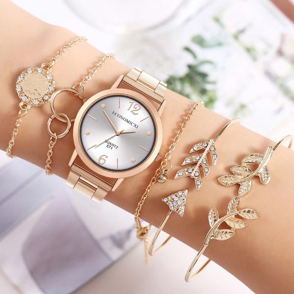 wristwatches 6 pcs women watch bracelet quartz for luxury watches with bracelets montre femme ladies clock, Slivery;brown
wristwatches 6 pcs women watch bracelet quartz for luxury watches with bracelets montre femme ladies clock, Slivery;brown