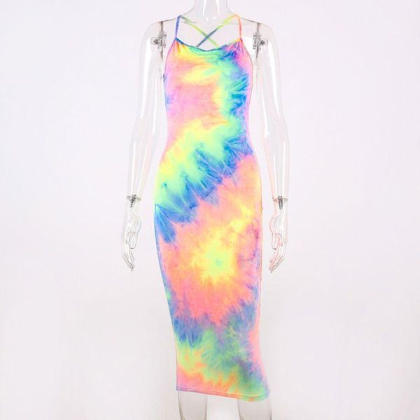 casual dresses women summer rainbow colorful tie-dye sleeveless bodycon midi long slip dress neon crisscross backless party clubwear, Black;gray
casual dresses women summer rainbow colorful tie-dye sleeveless bodycon midi long slip dress neon crisscross backless party clubwear, Black;gray