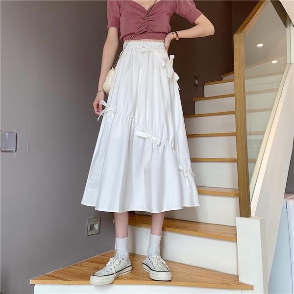 skirts women chiffon long skirt chic a-line harajuku korean style white black bow for teenagers high waist school
skirts women chiffon long skirt chic a-line harajuku korean style white black bow for teenagers high waist school