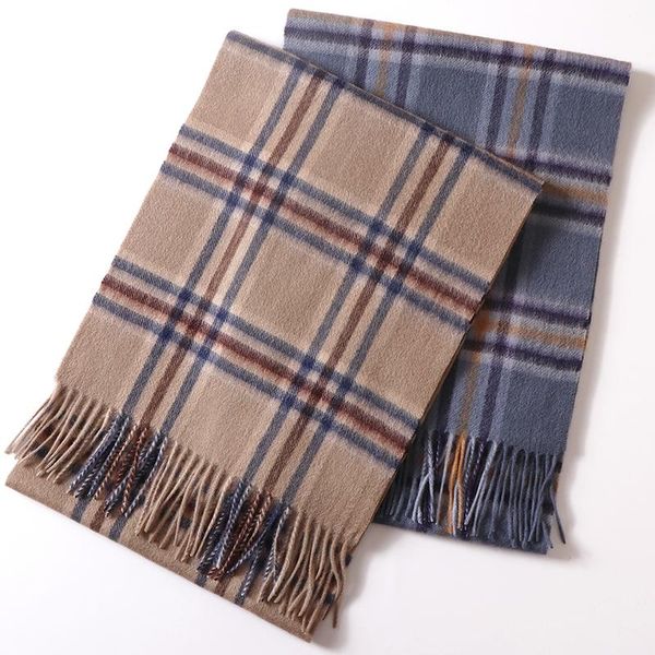 scarves autumn and winter men's scarf warm thick korean plaid long bib young student business gift box, Blue;gray
scarves autumn and winter men's scarf warm thick korean plaid long bib young student business gift box, Blue;gray