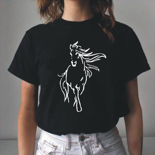 summer harajuku shirt fashion creative horse print t women short sleeve tee femme casual camisetas de mujer women's t-shirt, White
summer harajuku shirt fashion creative horse print t women short sleeve tee femme casual camisetas de mujer women's t-shirt, White