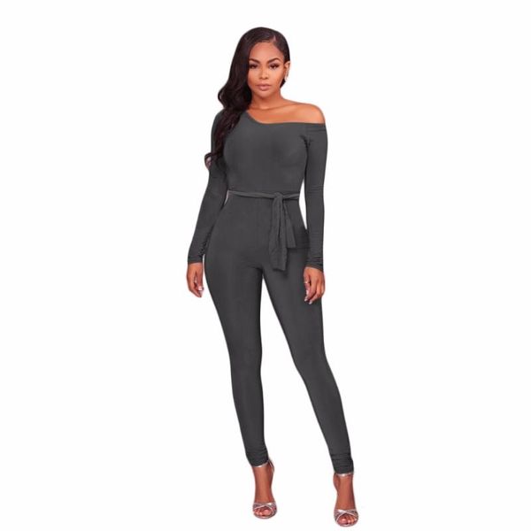 women's jumpsuits & rompers autumn skinny long sleeve off shoulder bodysuit casual pants sashes club overalls womens jumpsuit, Black;white
women's jumpsuits & rompers autumn skinny long sleeve off shoulder bodysuit casual pants sashes club overalls womens jumpsuit, Black;white