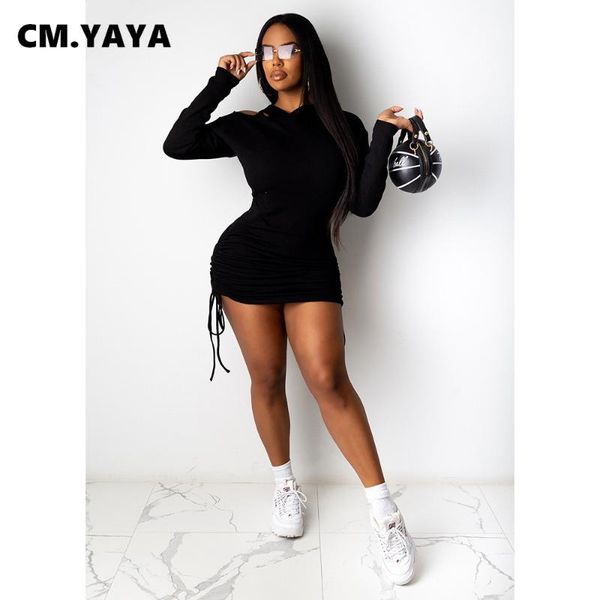 cm.yaya women autumn stacked bodycon mini dress streetwear cut out tie up long sleeve pencil bandage hooded dresses casual, Black;gray
cm.yaya women autumn stacked bodycon mini dress streetwear cut out tie up long sleeve pencil bandage hooded dresses casual, Black;gray