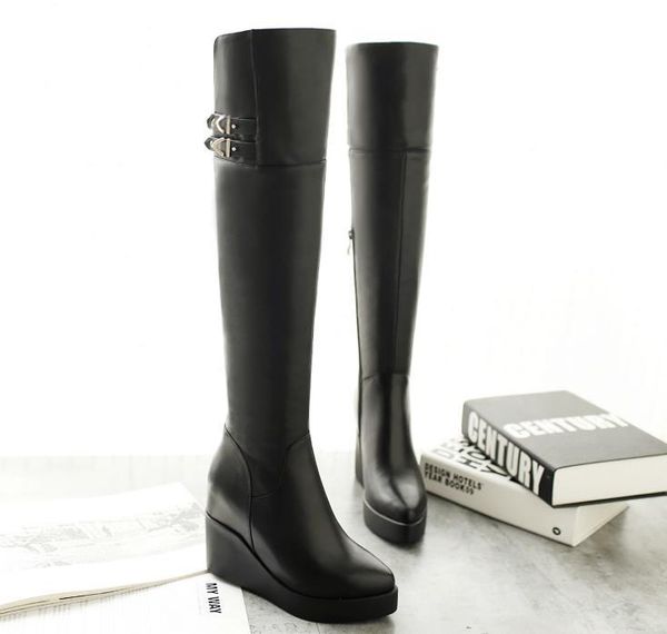 boots 2021 autumn and winter women's shoes plus velvet high tube over the knee increased thick platform, Black
boots 2021 autumn and winter women's shoes plus velvet high tube over the knee increased thick platform, Black