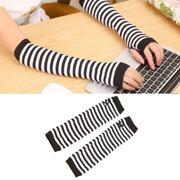 elbow & knee pads lady stretchy soft knitted wrist arm warmer long sleeve fingerless gloves striped 19ing, Black;gray
elbow & knee pads lady stretchy soft knitted wrist arm warmer long sleeve fingerless gloves striped 19ing, Black;gray