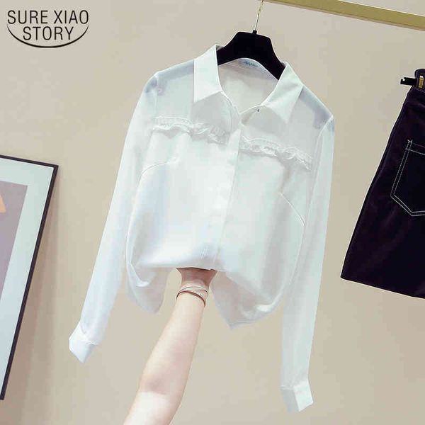 autumn lapel long sleeve chiffon blouse solid loose see through fashion korean clothing cardigan lace ladies 11156 210508, White
autumn lapel long sleeve chiffon blouse solid loose see through fashion korean clothing cardigan lace ladies 11156 210508, White