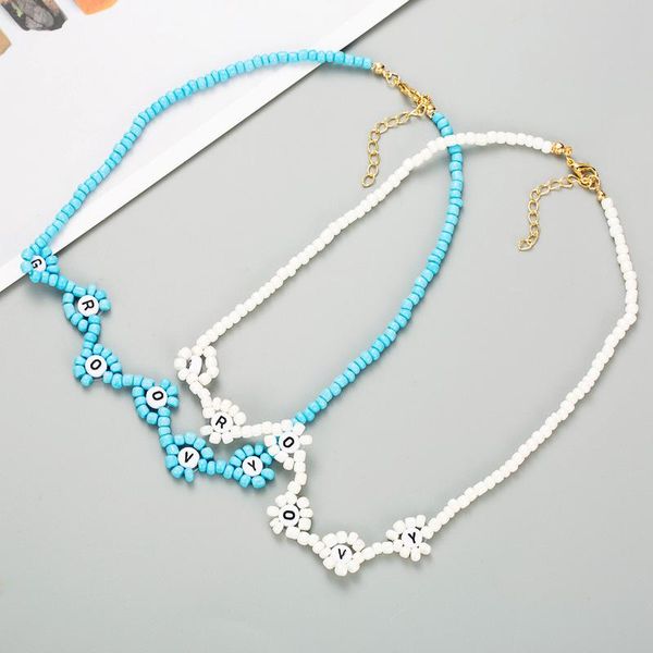 chokers bohemian handmade bead daisy flower choker necklace wholesale fashion colorful initial letter short collar jewelry gift women, Golden;silver
chokers bohemian handmade bead daisy flower choker necklace wholesale fashion colorful initial letter short collar jewelry gift women, Golden;silver