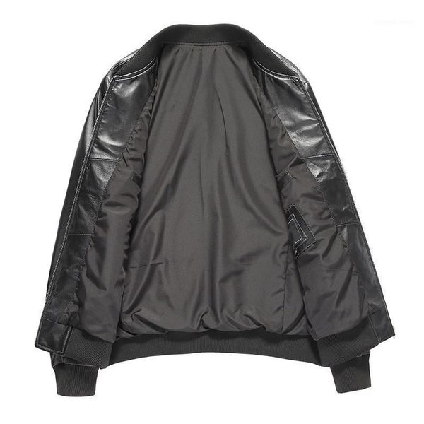 men's leather & faux brand man clothes casual stand collar genuine jacket fashion sheepskin for mens slim fit motorcycle plus size, Black
men's leather & faux brand man clothes casual stand collar genuine jacket fashion sheepskin for mens slim fit motorcycle plus size, Black