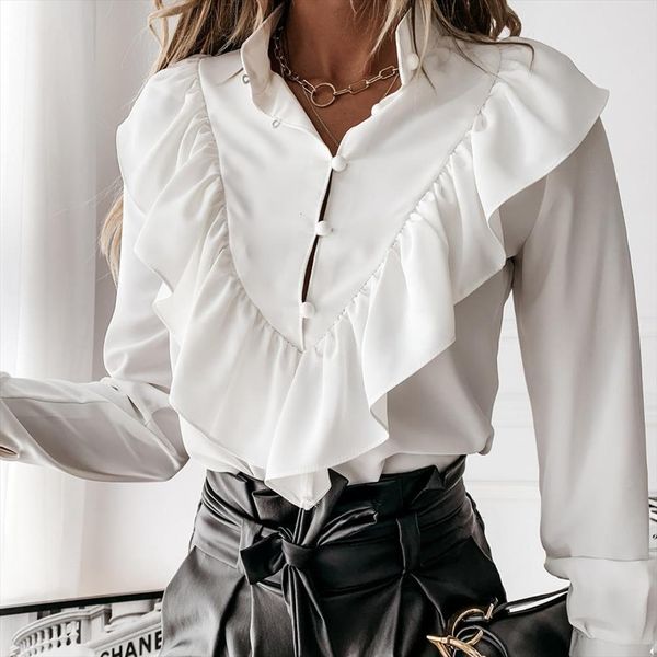 elegant v neck ruffle womens shirts dot print long sleeve office pullover shirt clothing, White
elegant v neck ruffle womens shirts dot print long sleeve office pullover shirt clothing, White