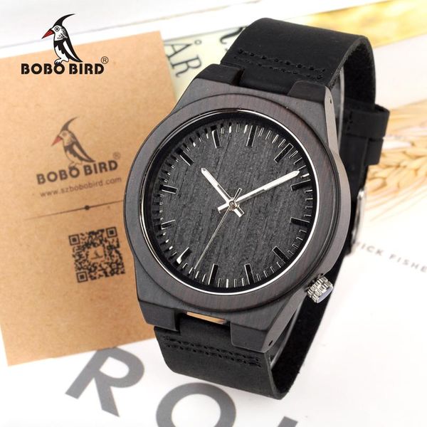 wristwatches bobo bird watches men genuine leather band black wood watch japan move' quartz relogio masculino c-b12, Slivery;brown
wristwatches bobo bird watches men genuine leather band black wood watch japan move' quartz relogio masculino c-b12, Slivery;brown